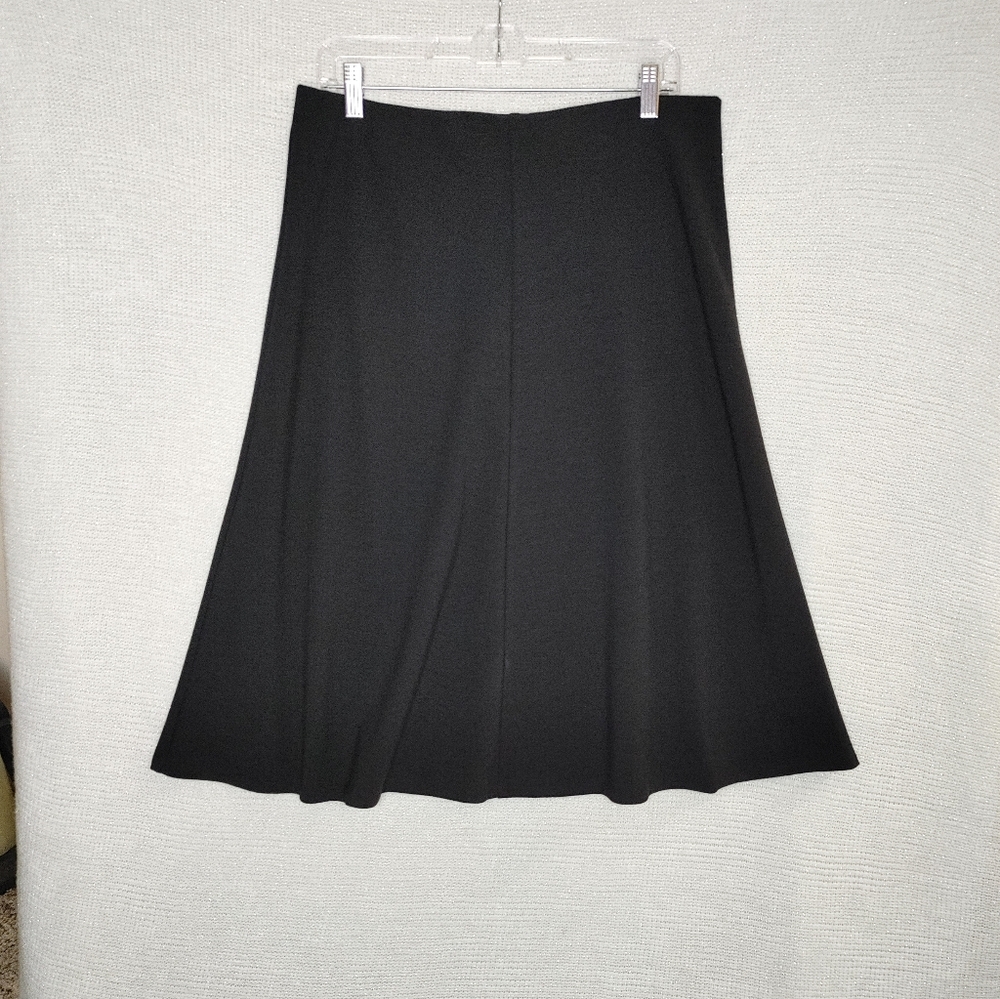 RUBY RD. MID-LENGTH PULL ON SKIRT, BLACK M